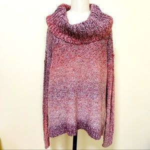 AMERICAN EAGLE Ombré Knit Cowlneck Turtleneck Sweater Size Large